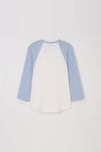 AUBOUR raw raglan t-shirt (sky blue)