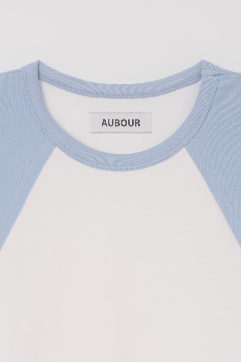 AUBOUR raw raglan t-shirt (sky blue)
