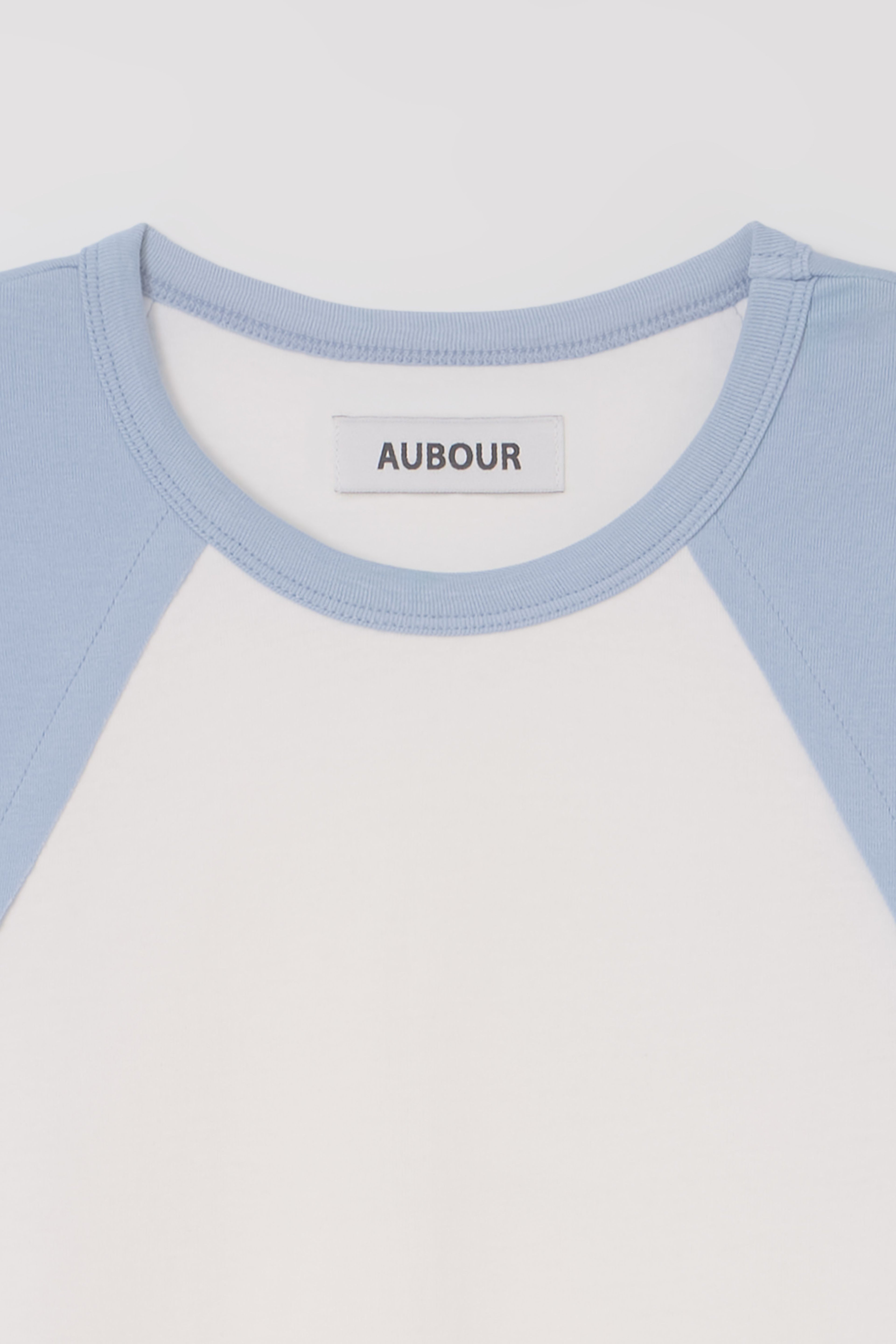 AUBOUR raw raglan t-shirt (sky blue)