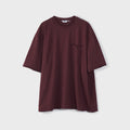 partimento Raw Edge Pocket Tee Burgundy