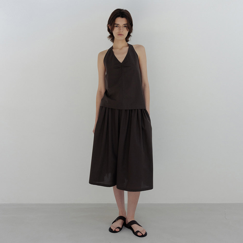 MOIA breeze halter blouse (brown)