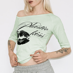 FANCY CLUB PLASTIC KISS ONE-SHOULDER TOP (MINT) F26QB051