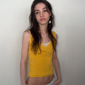 WITHOUTSUMMER Lazy sleeveless top_mustard