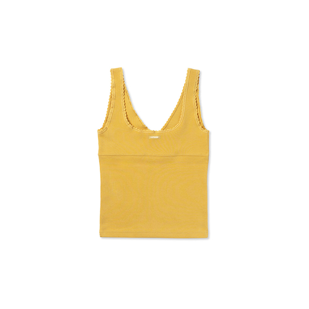 WITHOUTSUMMER Lazy sleeveless top_mustard