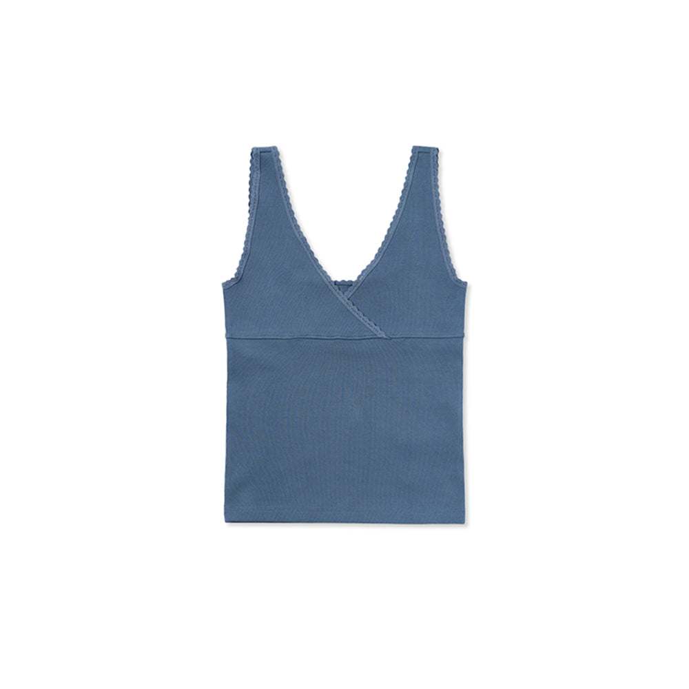 WITHOUTSUMMER Lazy sleeveless top_blue