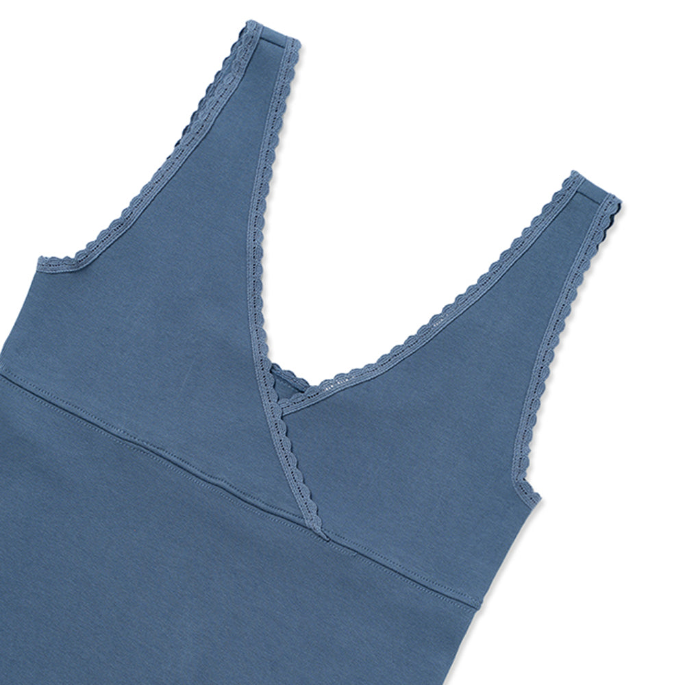 WITHOUTSUMMER Lazy sleeveless top_blue