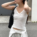 BLUE BRICK Eyelet sleeveless t-shirt (ivory)