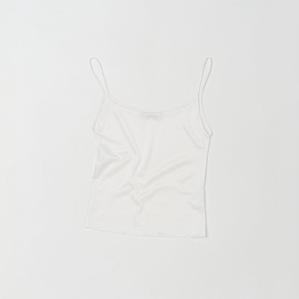 NOTHINGEVERYTHING CLASSIC SLEEVELESS TOP IN GLOSSY WHITE