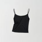 NOTHINGEVERYTHING CLASSIC SLEEVELESS TOP IN GLOSSY BLACK