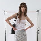NOTHINGEVERYTHING CLASSIC SLEEVELESS TOP IN MATT WHITE