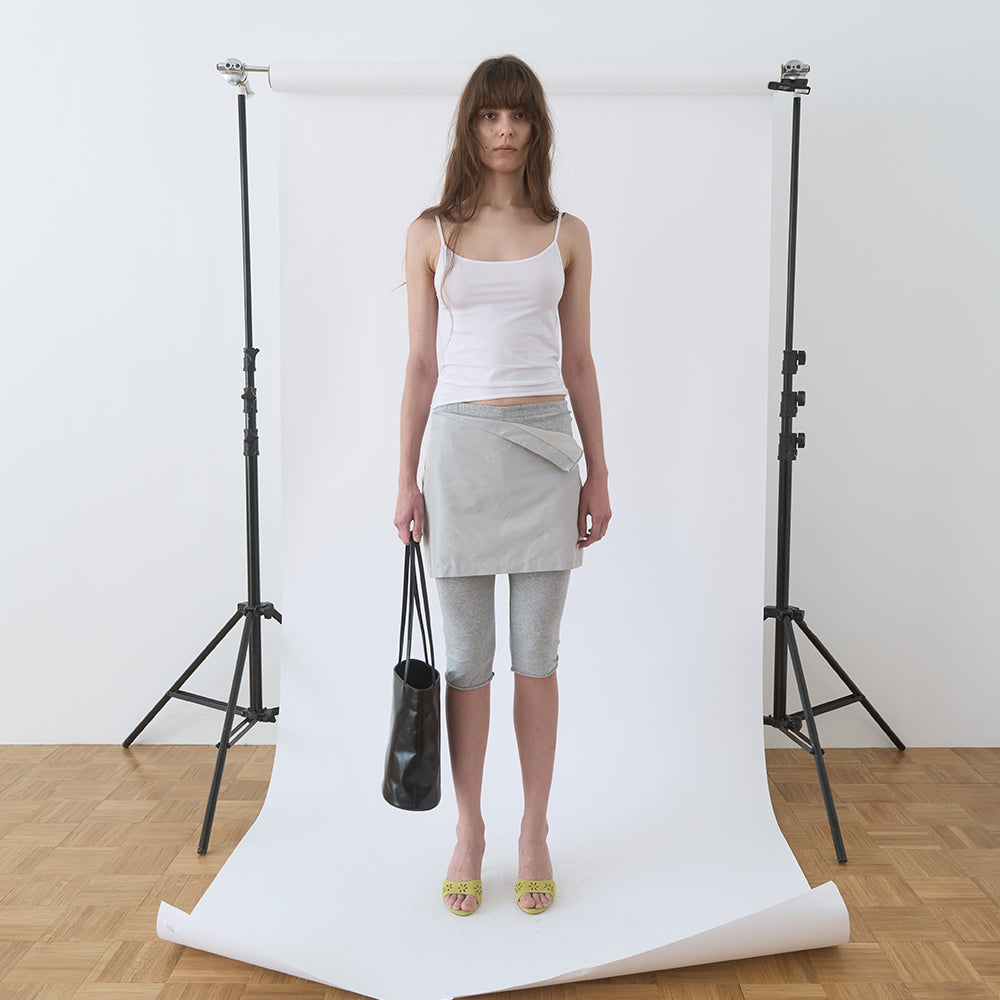 NOTHINGEVERYTHING CLASSIC SLEEVELESS TOP IN MATT WHITE