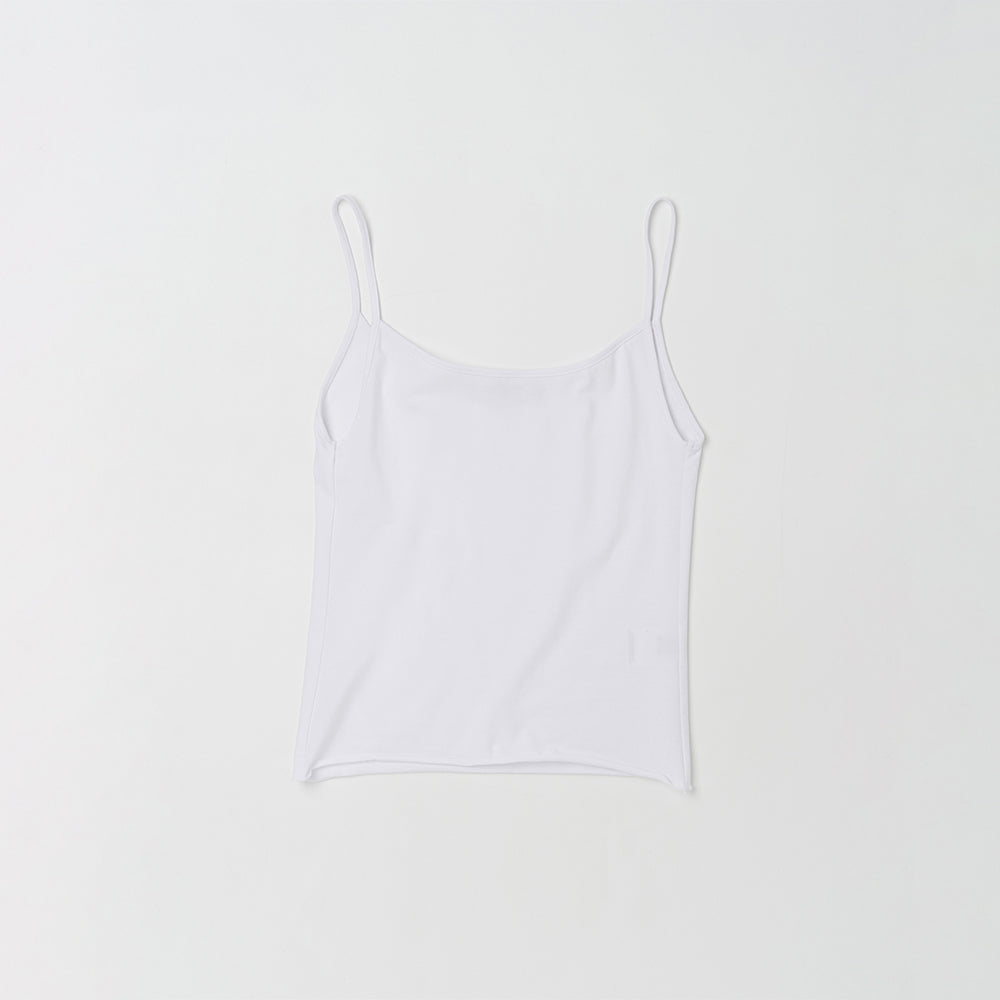 NOTHINGEVERYTHING CLASSIC SLEEVELESS TOP IN MATT WHITE