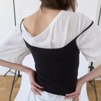 NOTHINGEVERYTHING CLASSIC SLEEVELESS TOP IN MATT BLACK