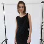 NOTHINGEVERYTHING DRAPE TWIST SLEEVELESS TOP IN BLACK
