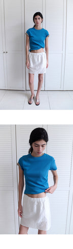 ANDNEEDS Bessette half tee (blue)