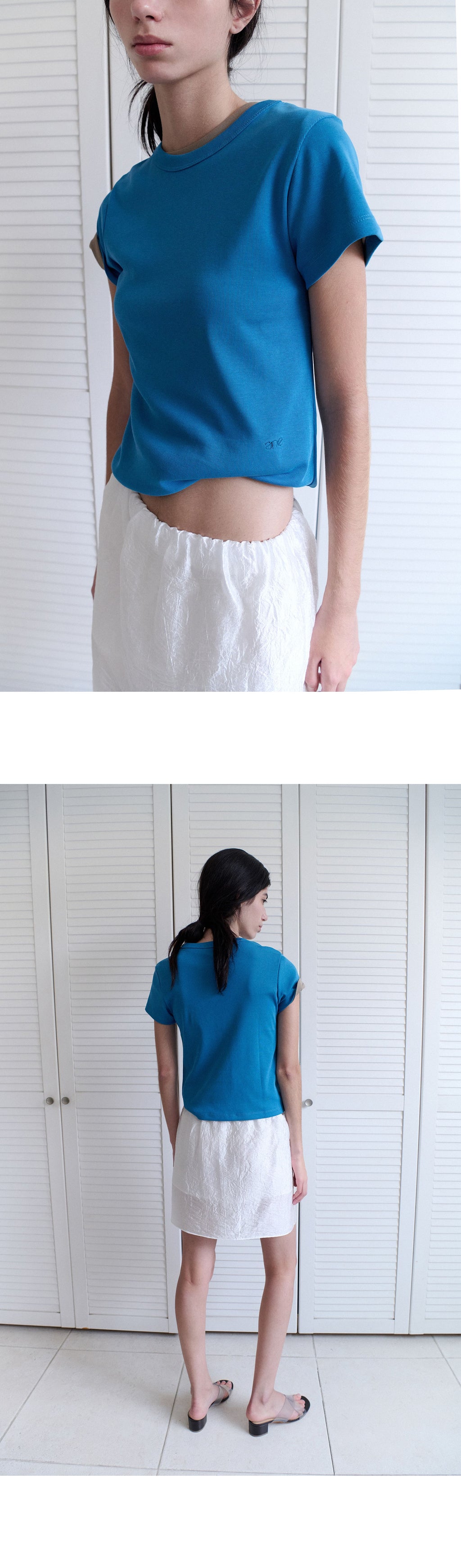 ANDNEEDS Bessette half tee (blue)
