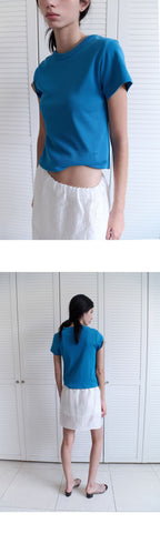 ANDNEEDS Bessette half tee (blue)