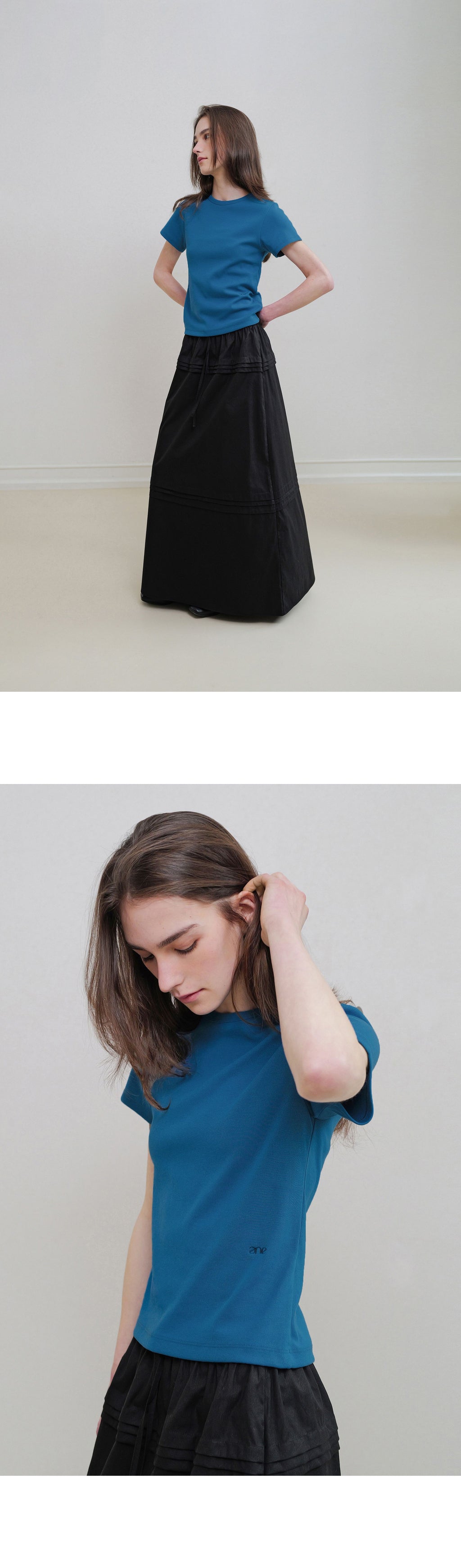 ANDNEEDS Bessette half tee (blue)