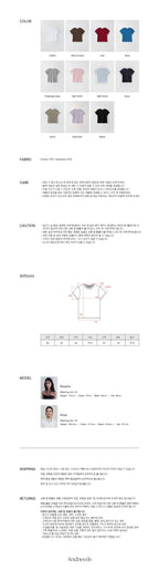 ANDNEEDS Bessette half tee (blue)