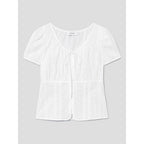 kuho plus Eyelet Ribbon Blouse White (KE6660M021)