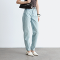 & Other Stories High Waist Tapered Jeans (Light Blue)