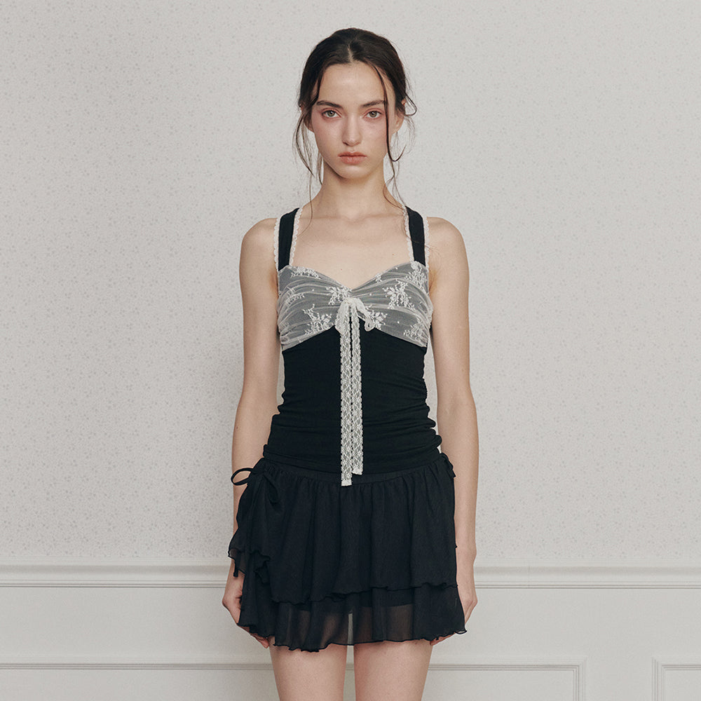 painorpleasure ANEMONE TOP black