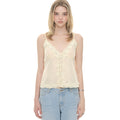 TOOMUCHTAX Lace Slip Sleeveless Top Yellow