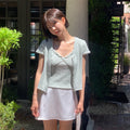 SOMEWHEREBUTTER [2nd] Poet Cardigan Set - Mint