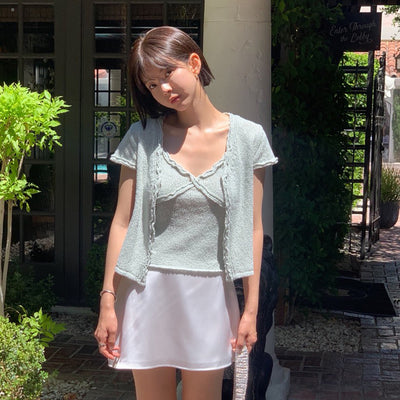 [2nd] Poet Cardigan Set - Mint