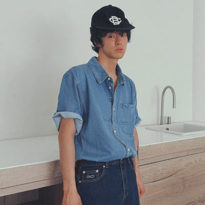 [Lim Tae-hyun Pick] Tencel short-sleeved sleeve shirt_2colors