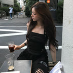 AS YOU ARE drawing halter sleeveless black