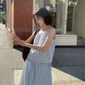 TOAVE Soho Stripe Bustier Top (Sky blue)