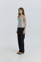 HACER Stripe Henri Neck Sleeveless (2color)