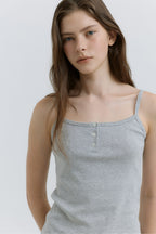HACER Stripe Henri Neck Sleeveless (2color)