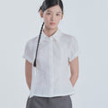 MAUSOLEUM Half-Sleeve Tailored Shirt - White