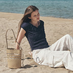 OSTKAKA punching lace top navy