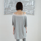 FUN FROM FUN Lace v-neck Half Sleeve, Grey