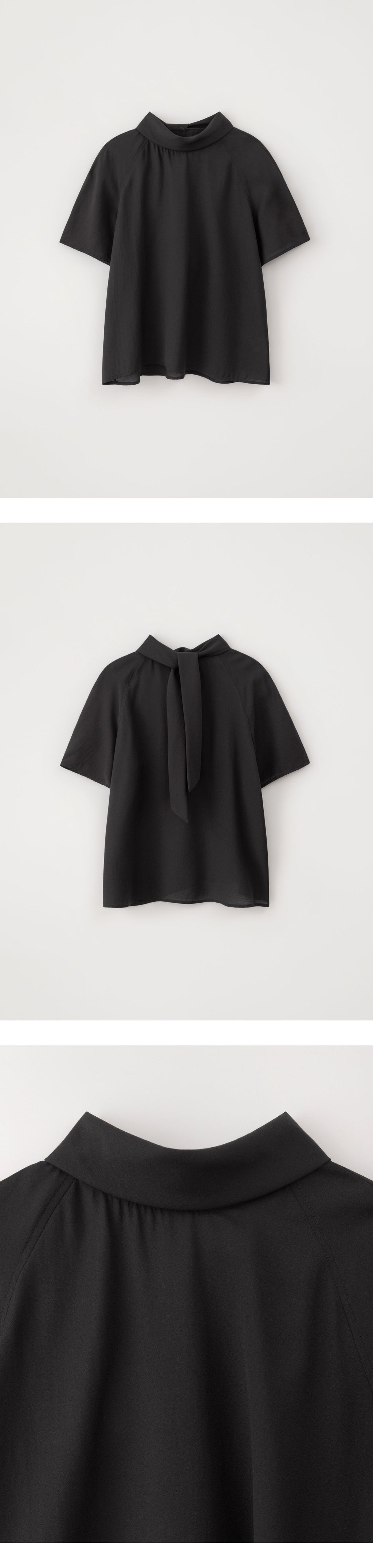 EAAH CERA SCARF BLOUSE (BLACK)