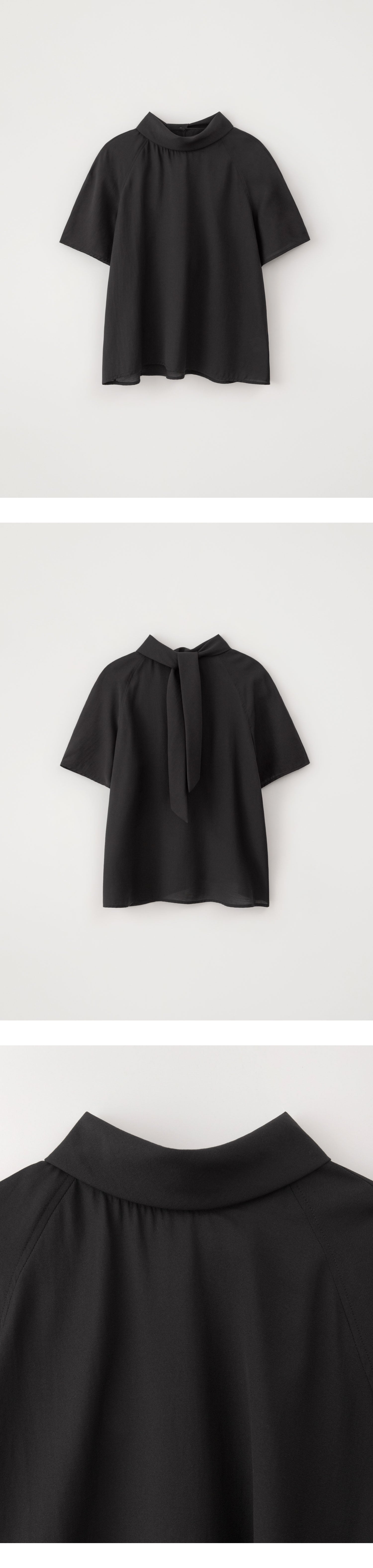 EAAH CERA SCARF BLOUSE (BLACK)