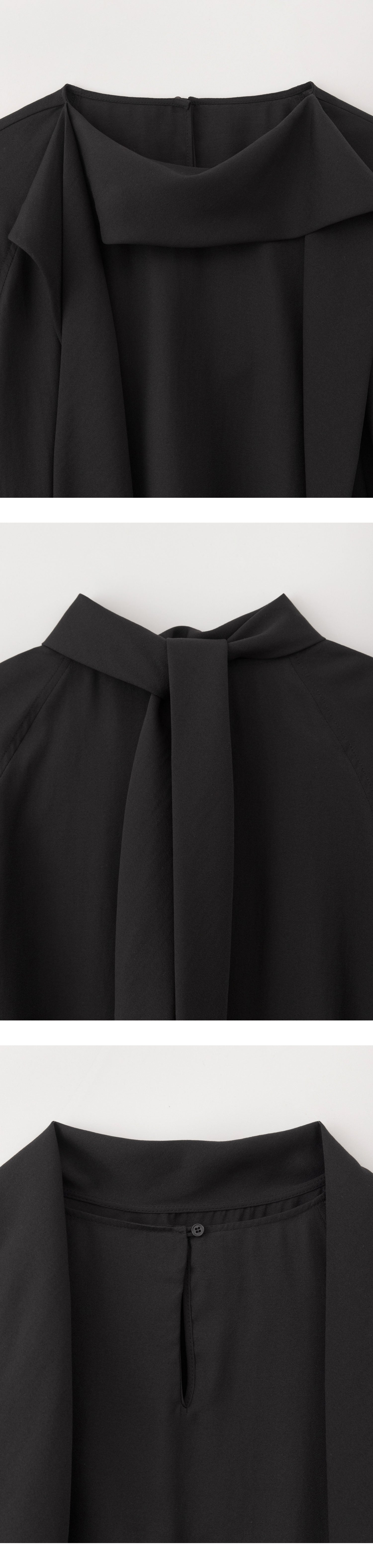 EAAH CERA SCARF BLOUSE (BLACK)