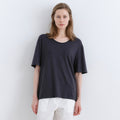 CHE [2nd] Tencel U-Neck Top - Charcoal