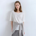 CHE [2nd] Tencel U-Neck Top - Ivory