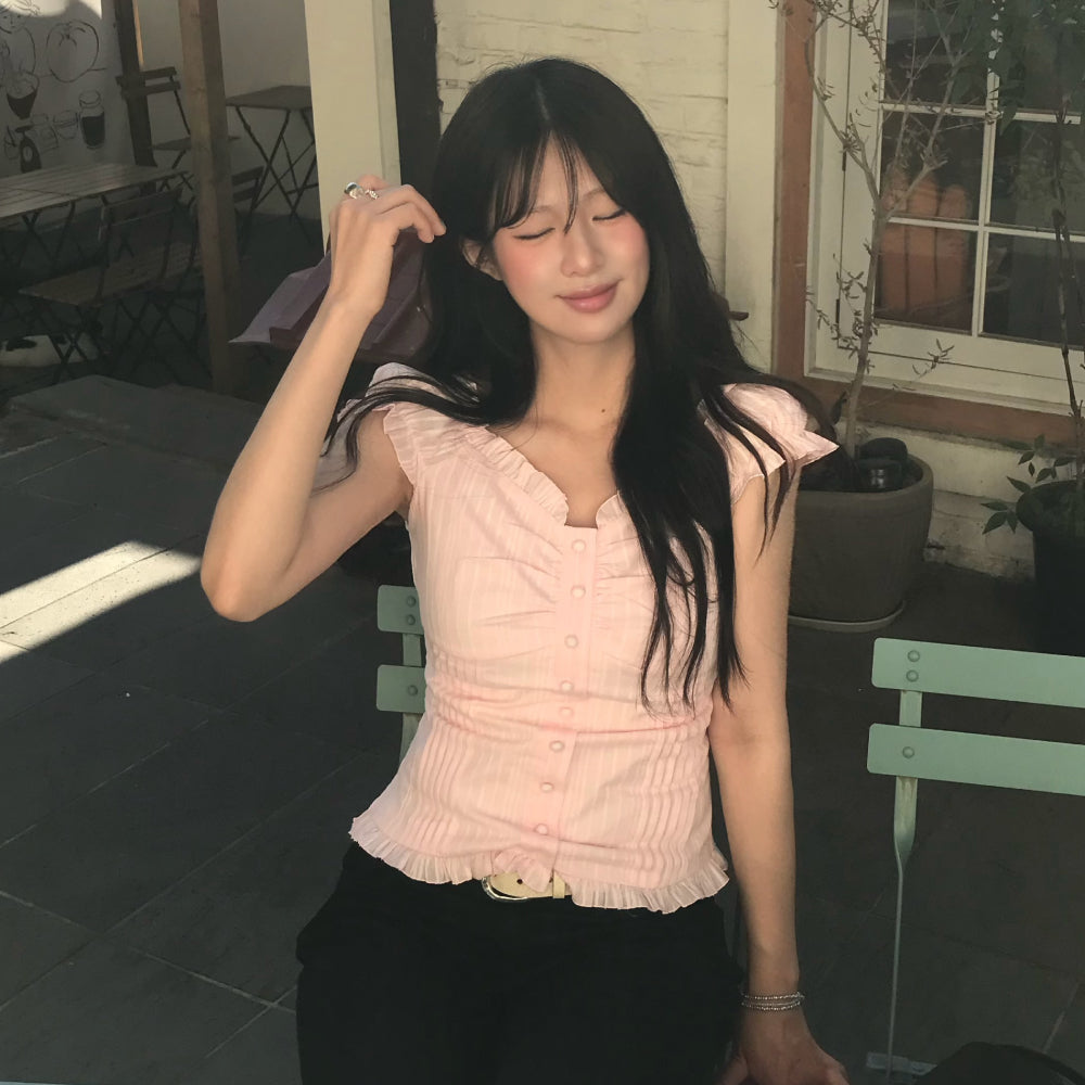 LOTS YOU lotsyou_Ella Blouse Light Pink