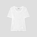 ANGGAE Scoop Neck Short Sleeve TShirt White (AG6742B021)