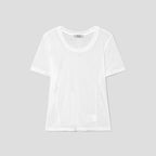 ANGGAE Scoop Neck Short Sleeve TShirt White (AG6742B021)
