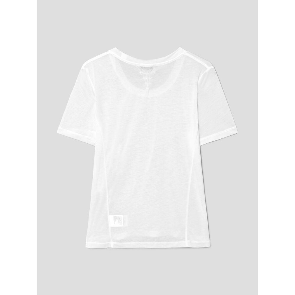 ANGGAE Scoop Neck Short Sleeve TShirt White (AG6742B021)