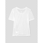 ANGGAE Scoop Neck Short Sleeve TShirt White (AG6742B021)