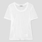 ANGGAE Scoop Neck Short Sleeve TShirt White (AG6742B021)