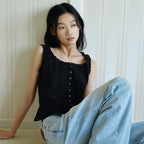 CORE DE Bunny lace blouse (black)
