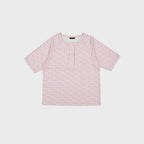 KOOKEESEE Baby Flower Henley Neck Tee